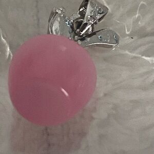 Chic Pink and Silver Pendant 9.25